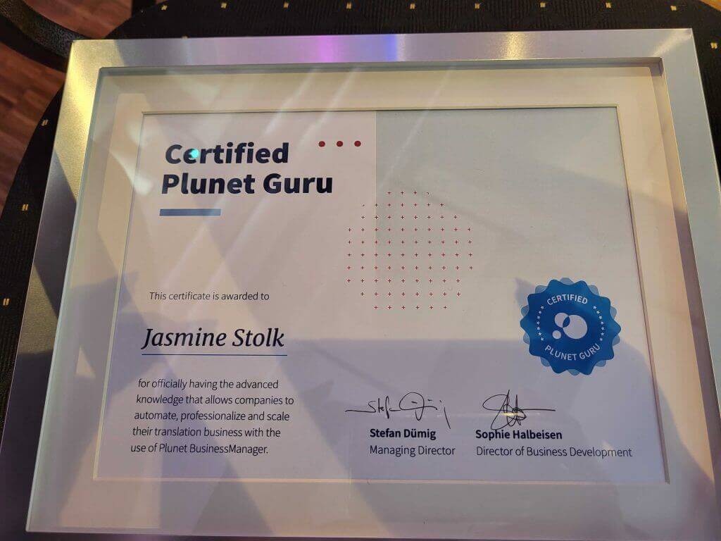 Jasmine Stolk certified Guru