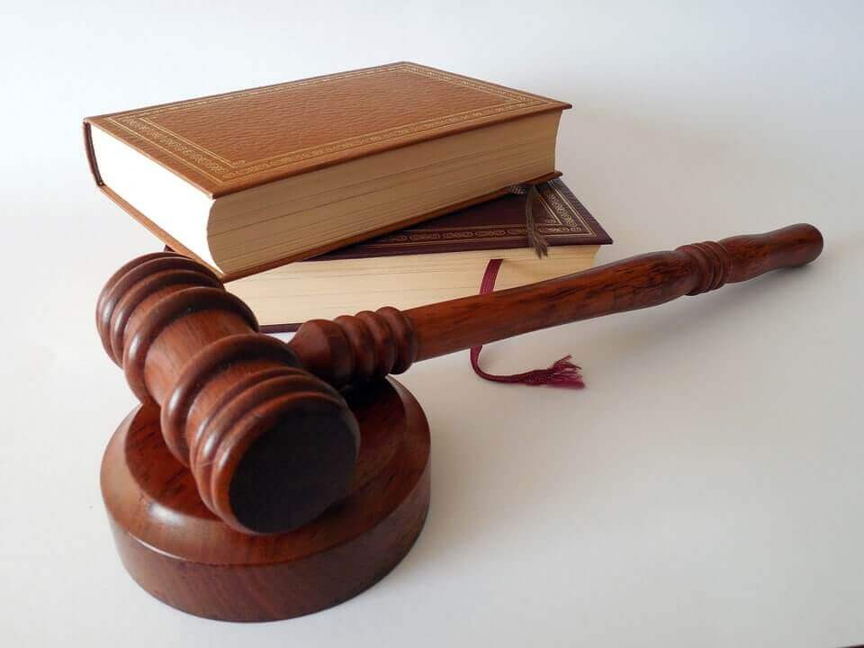 gavel and legal textbooks