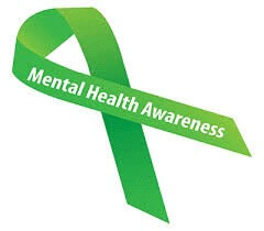 Mental health awareness green banner