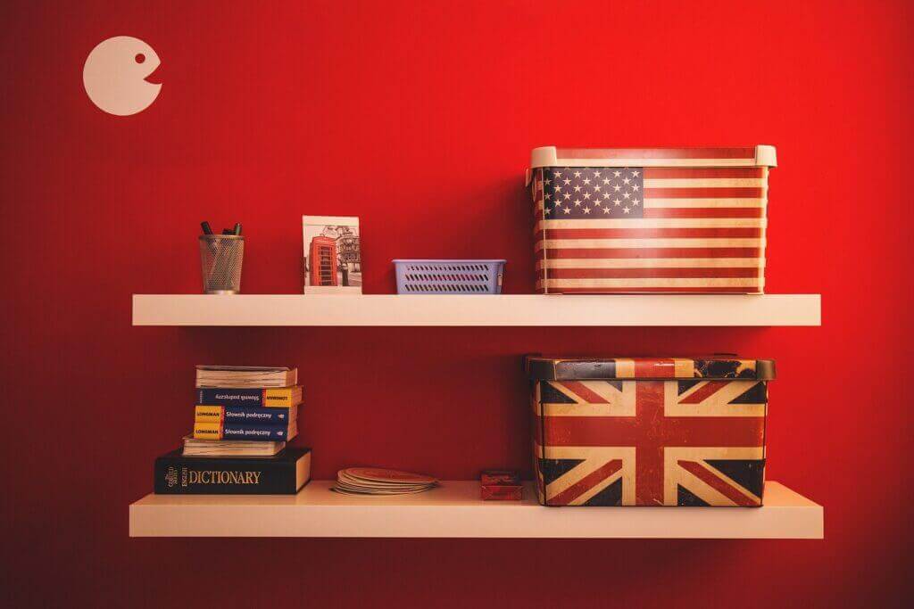 american and british themed storage box