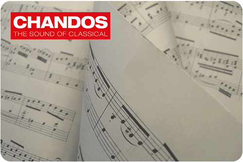 Chandos logo on sheet music