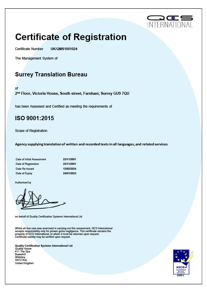 ISO 9001 2024